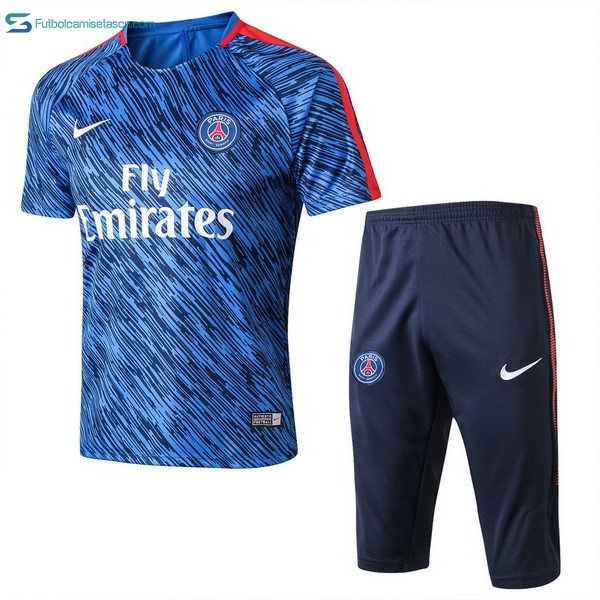 Entrenamiento Paris Saint Germain Conjunto Completo 2017/18 Azul Rojo